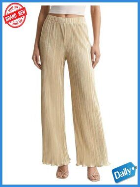 Flowy Pleated Wide Leg Palazzo Pants Business Trousers
